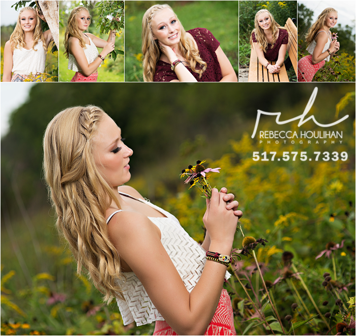 Senior Pictures In Country Fields And Flowers Williamston Mi Portrait