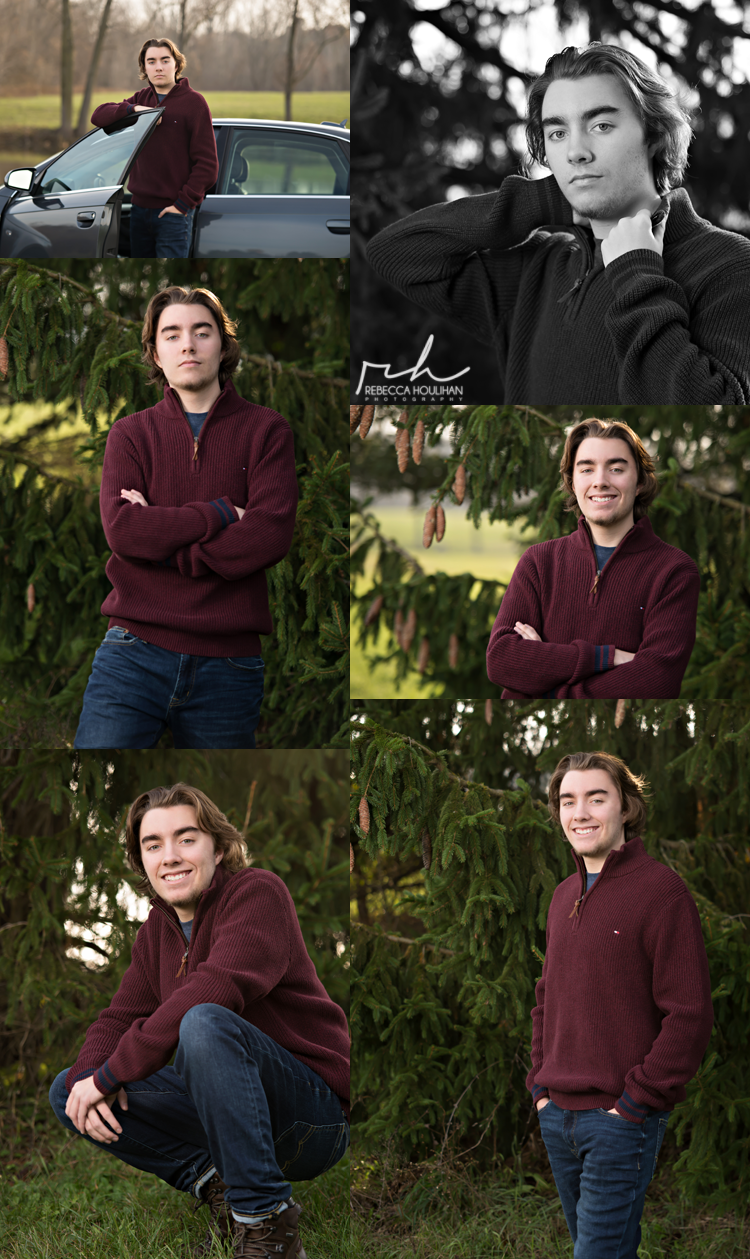 holt high school senior portraits in the woods