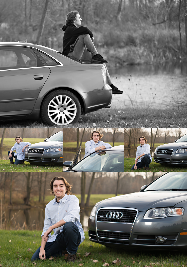 senior portraits in Holt Michigan with Audi