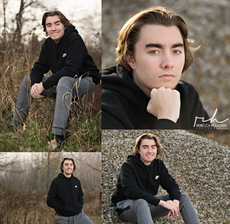 senior pictures in the woods in Holt Michigan