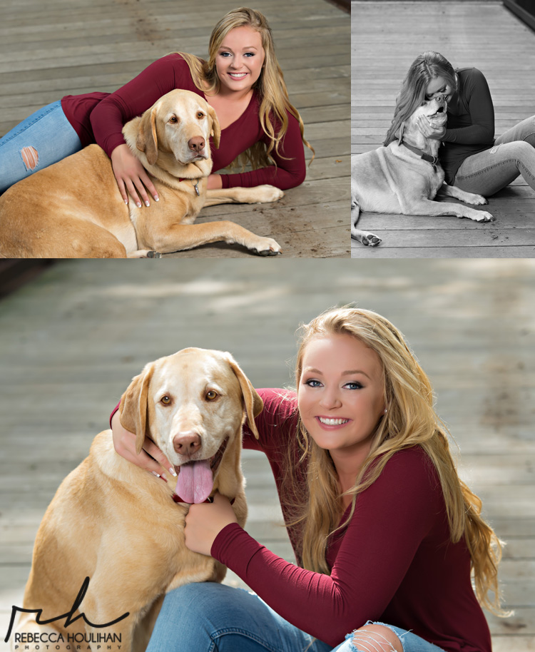 senior portraits with your dog in Lansing, MI