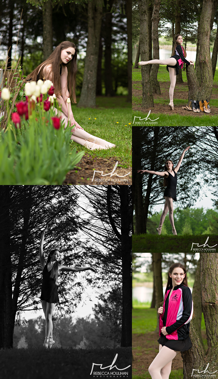 senior portrait photographer Lansing Michigan takes dancer to The Country Mill