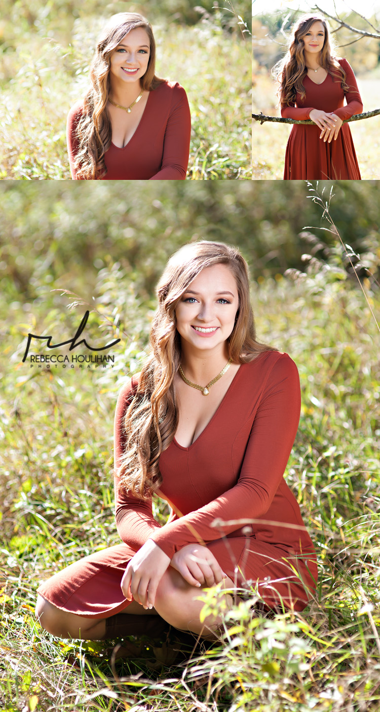 senior pictures in the meadow in Lansing Michigan 