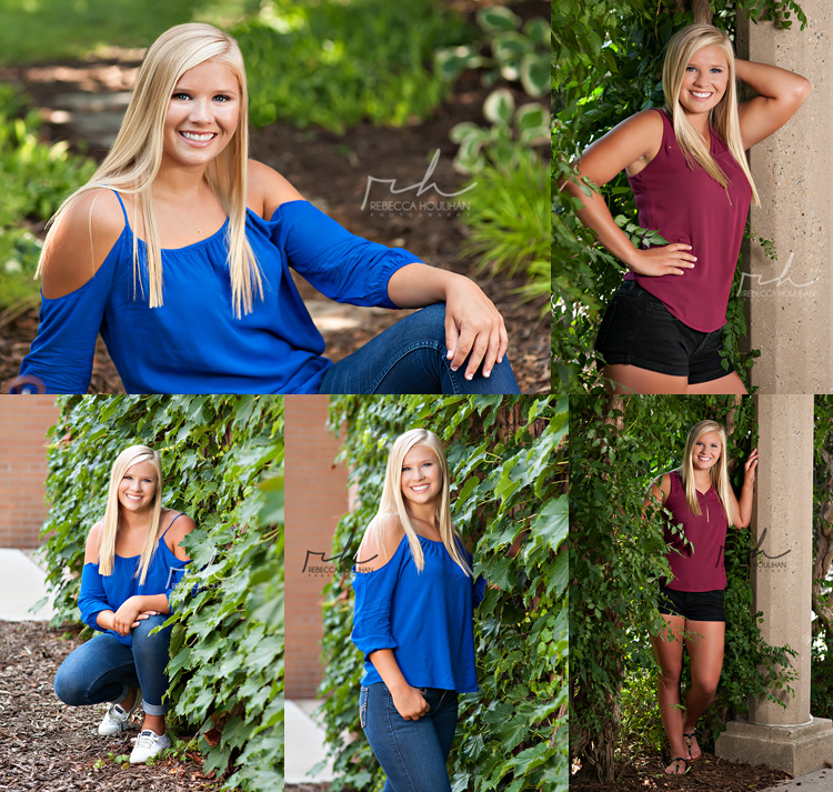senior pictures in the gardens in the summer michigan