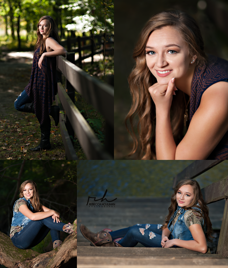 senior portraits in the woods in Lansing Michigan 