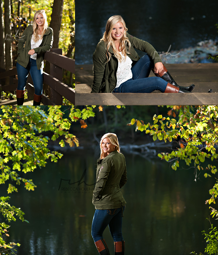 autumn senior pictures in at the river in holt michigan
