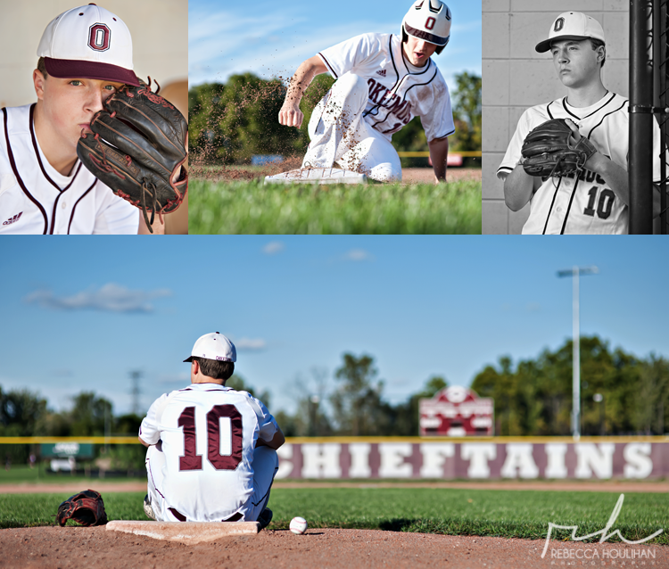 senior pictures okemos high school photographer baseball field